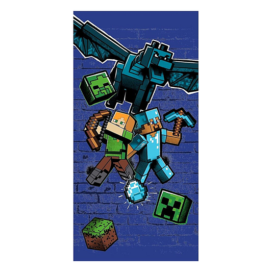 Minecraft Alex & Steve Bade-/Strandtuch 70 x 140 cm