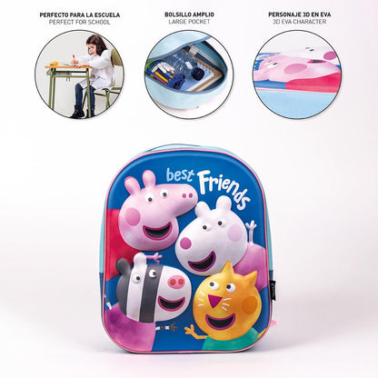 Peppa Pig 3D Kinderrucksack 31x25x10 cm