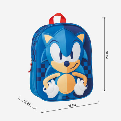 Sonic The Hedgehog 3D Kinderrucksack 31x25x10 cm