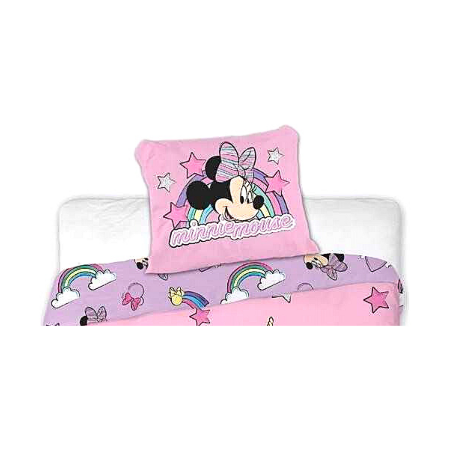 Kinderbettwäsche Set Minnie Mouse & Einhorn 135-140 x 200 cm