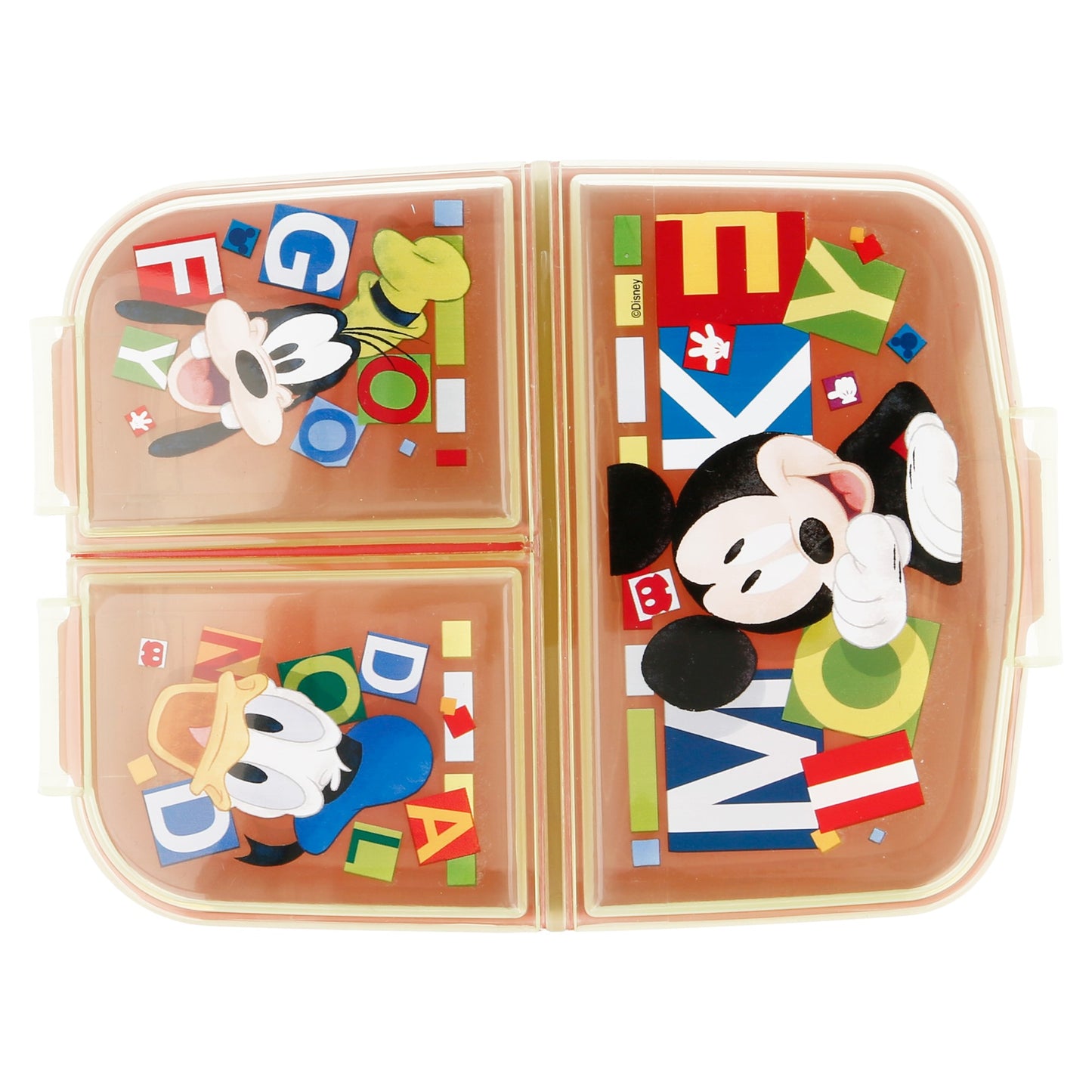 Mickey Mouse Brotdose mit 3-Fach-Unterteilung