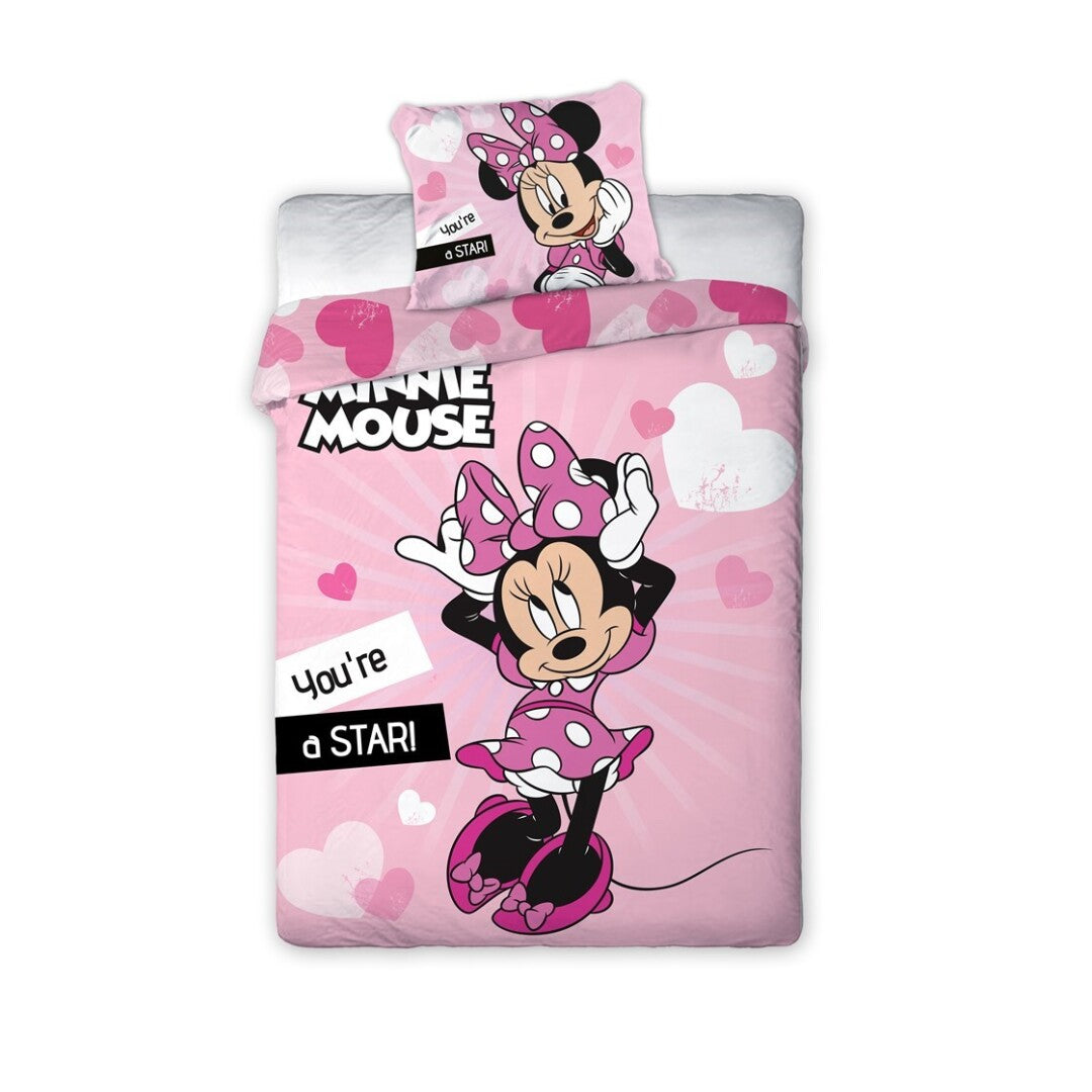 Minnie Mouse Wende-Kinderbettwäsche Set 2-tlg. 135-140 x 200 cm