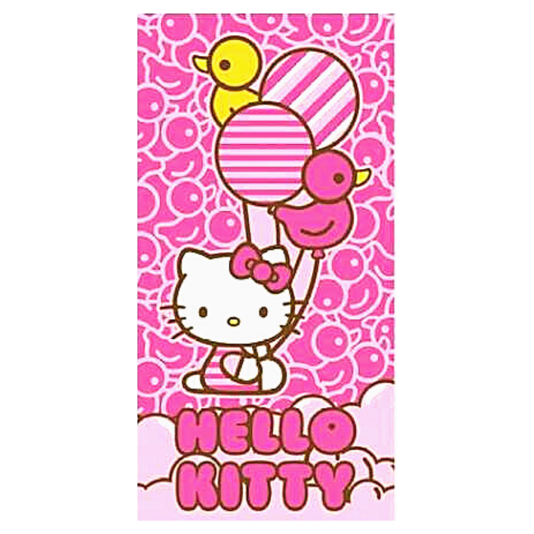 Hello Kitty Bade-/Strandtuch Pink 70 x 140 cm