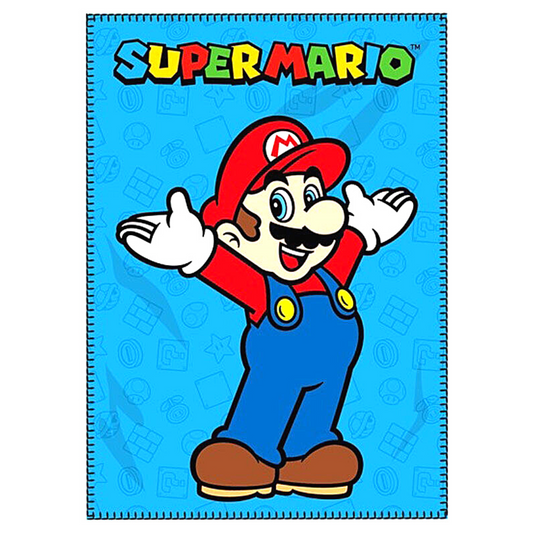 Super Mario Kinder Fleecedecke 100 x 140 cm