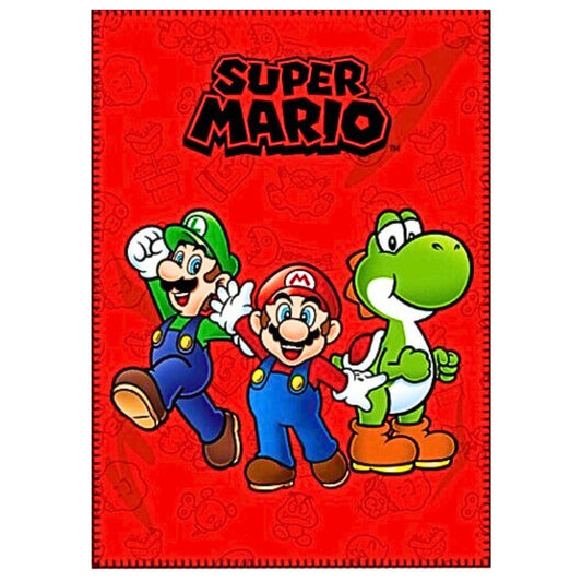 Super Mario Kinder Fleecedecke 100 x 140 cm