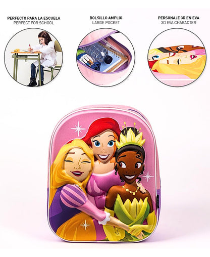 Disney Princess 3D Kinderrucksack 31x25x10 cm