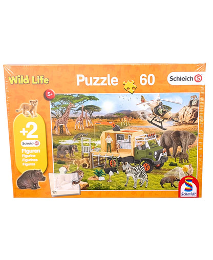 Puzzle Schleich Wild Life 56384 60 Teile + 2 Schleich Figuren