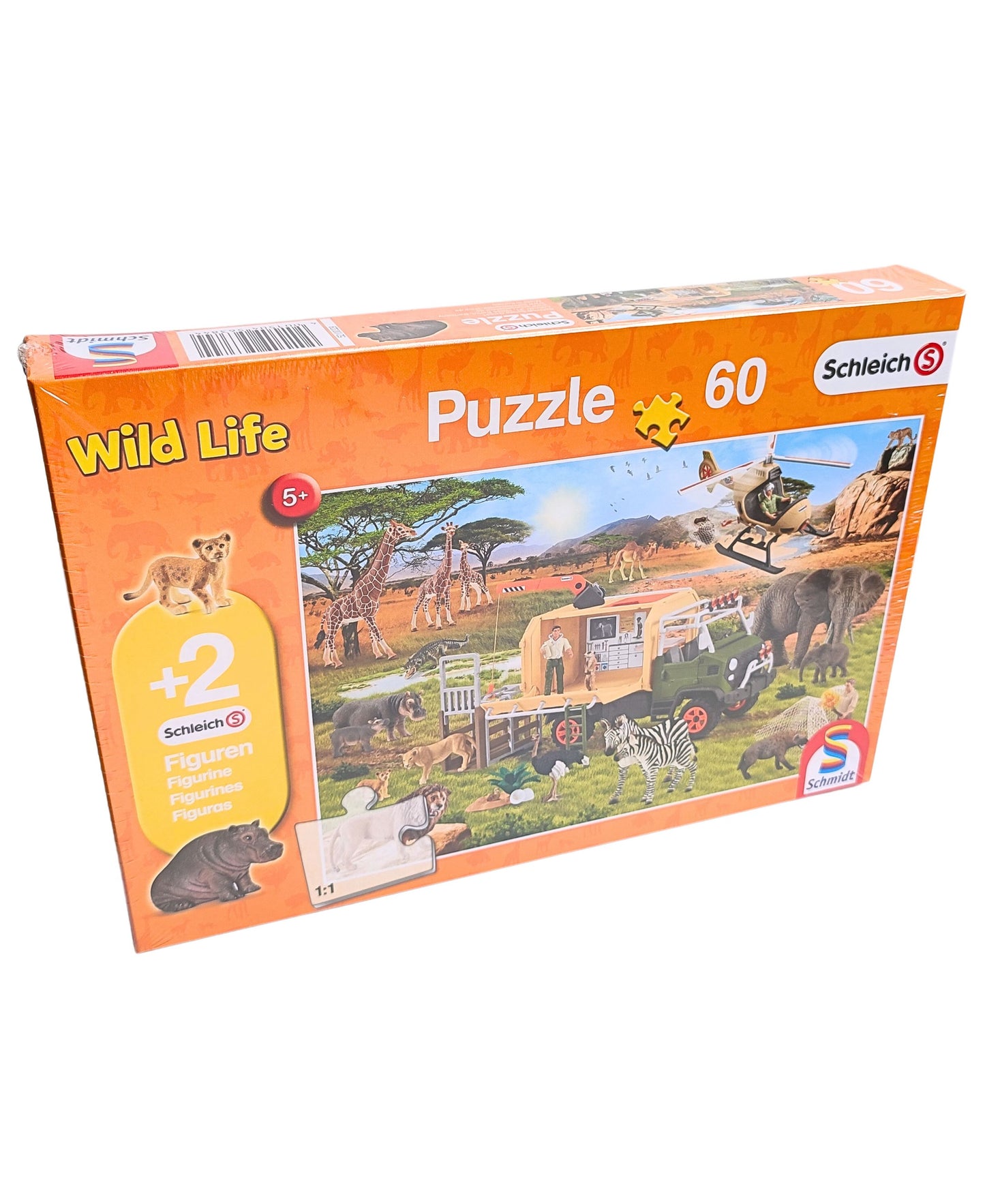 Puzzle Schleich Wild Life 56384 60 Teile + 2 Schleich Figuren