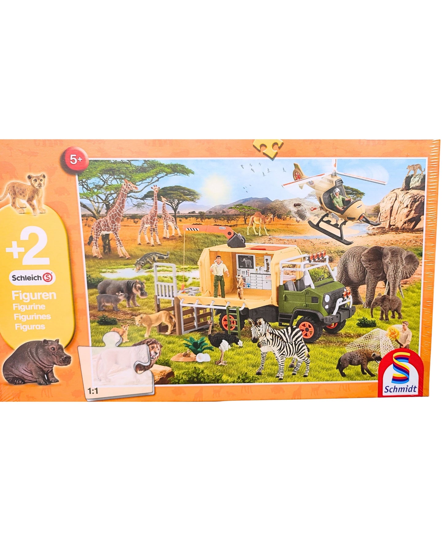 Puzzle Schleich Wild Life 56384 60 Teile + 2 Schleich Figuren