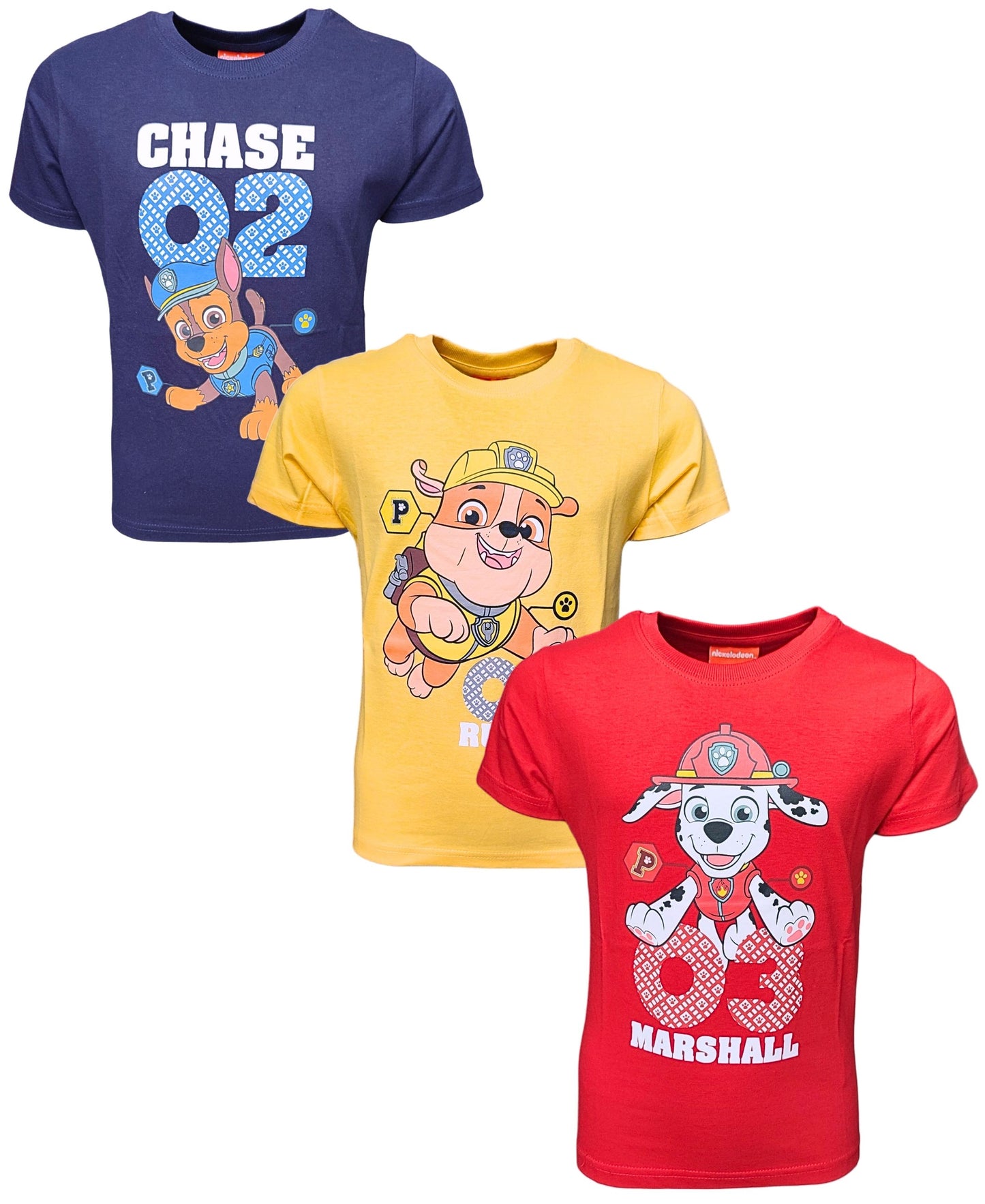 Paw Patrol 3er Pack T-Shirt für Jungen