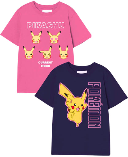 Pokémon 2er Pack T-Shirt für Mädchen