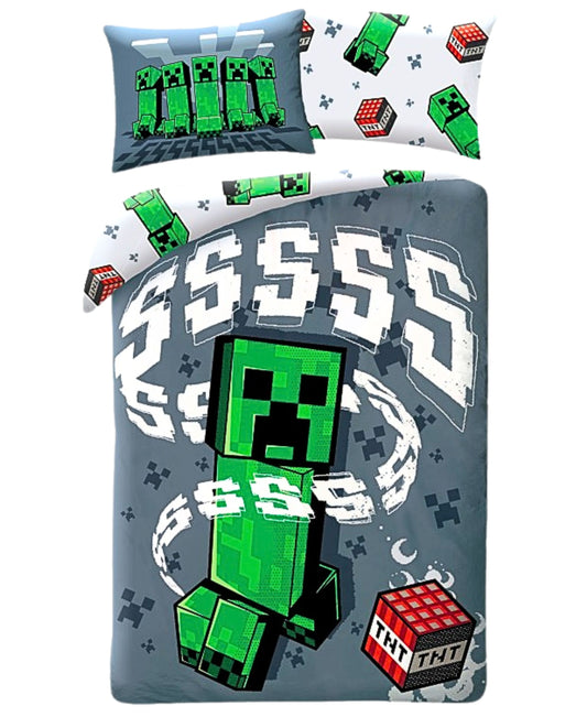 Minecraft Creeper Bettwäsche Set 2-tlg. 135-140x 200 cm