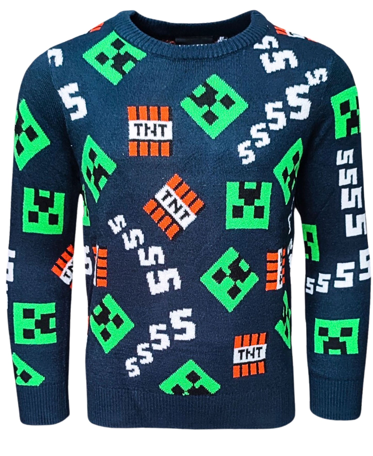 Strickpullover Minecraft Creeper & TNT