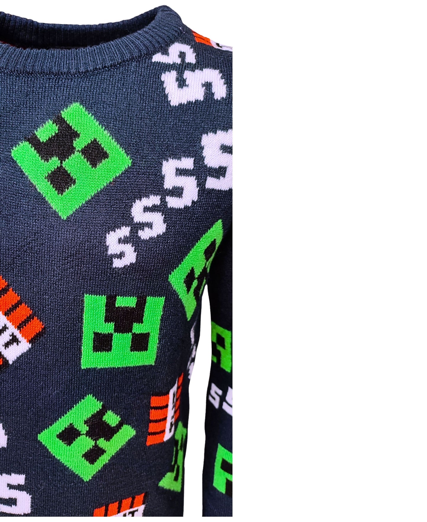 Strickpullover Minecraft Creeper & TNT