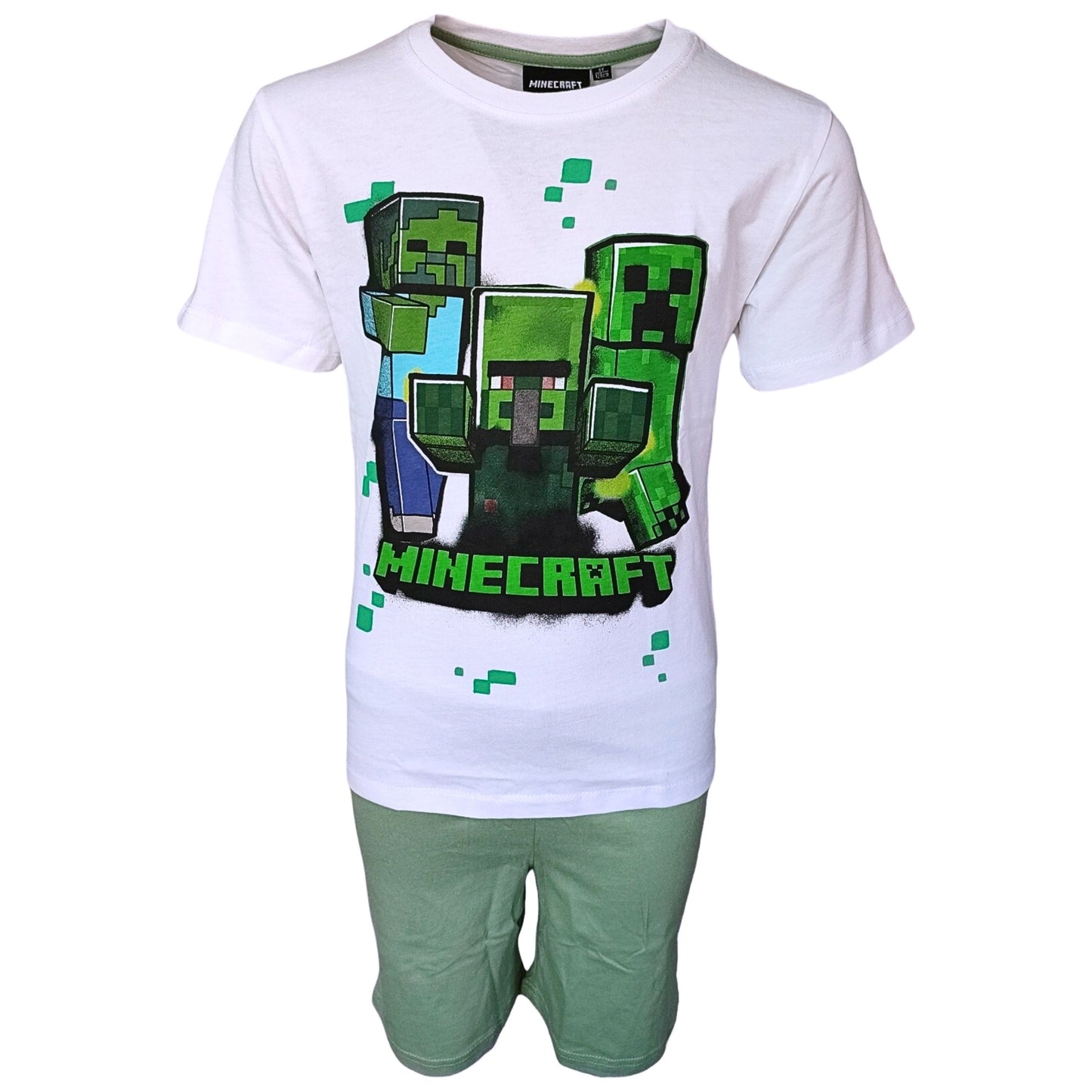 Schlafanzug kurz Minecraft -  Creeper Shorty für Jungen