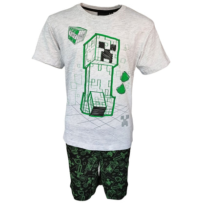 Schlafanzug kurz Minecraft -  Creeper Shorty für Jungen