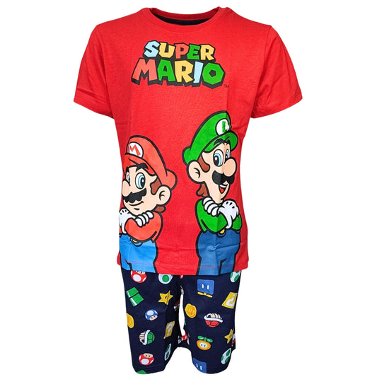 Schlafanzug kurz Super Mario- Shorty für Jungen