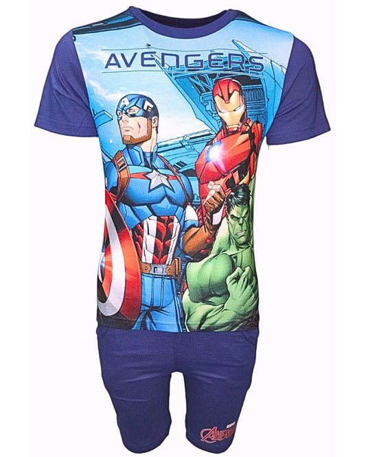 Shorty Avengers - Set T-Shirt & Kurze Hose für Jungen