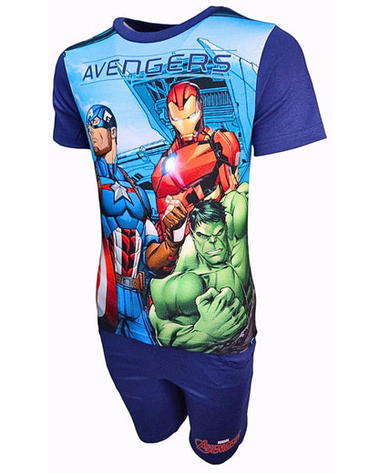 Shorty Avengers - Set T-Shirt & Kurze Hose für Jungen