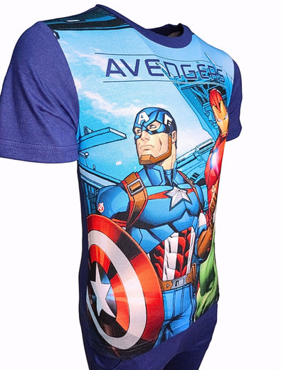 Shorty Avengers - Set T-Shirt & Kurze Hose für Jungen