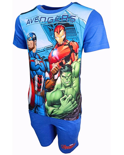 Shorty Avengers - Set T-Shirt & Kurze Hose für Jungen