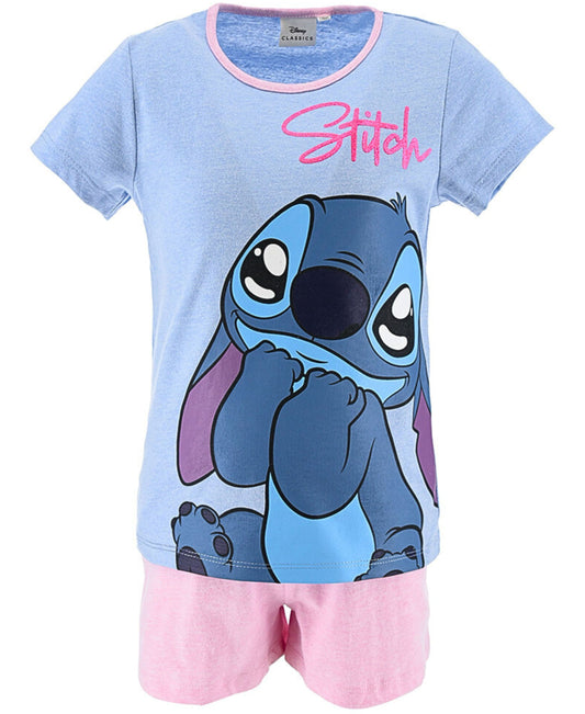 Schlafanzug kurz Lilo & Stitch - Shorty für Mädchen