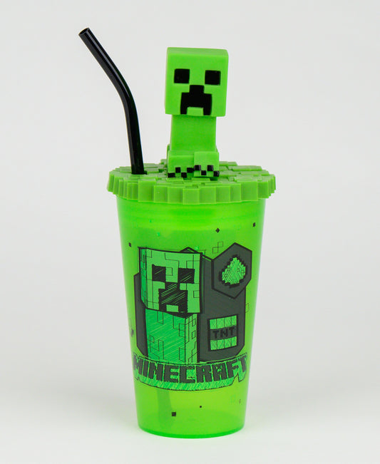 Minecraft Kinderbecher 500 ml mit 3D Creeper Topper