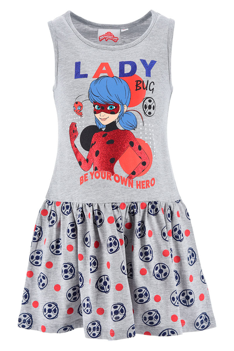 Sommerkleid Miraculous Ladybug mit Glitzer