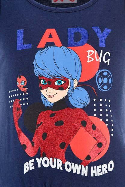 Sommerkleid Miraculous Ladybug mit Glitzer