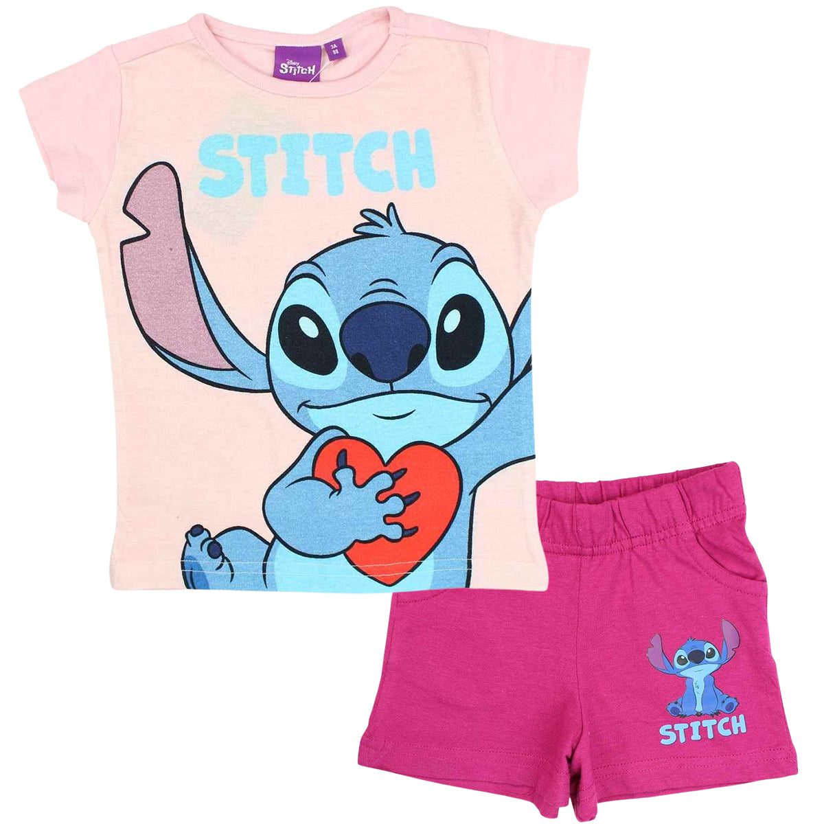 Shorty Lilo & Stitch - Set T-Shirt & Kurze Hose